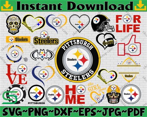 Bundle 24 Files Pittsburgh Steelers Football Team Svg Pitts Inspire Uplift