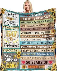 Amazon Amxieui 50th Birthday Gifts For Women Happy 50 Year Old