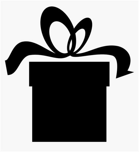 Christmas Present Silhouette Png, Transparent Png - kindpng