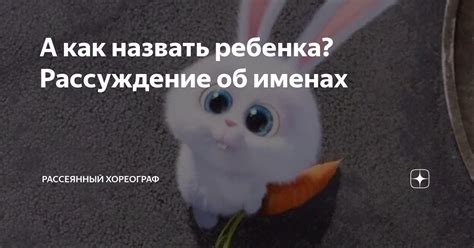 А как назвать ребенка? Рассуждение об именах | Рассеянный хореограф | Дзен