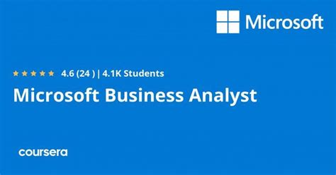 Coursera Microsoft Business Analyst Professional Certificate