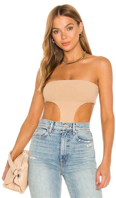 Superdown Darcey Cut Out Bodysuit In Nude REVOLVE