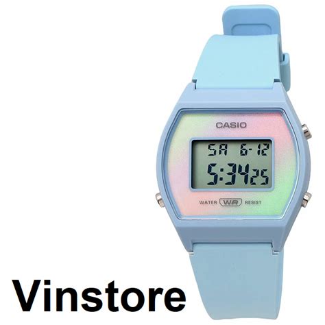 Vinstore Casio Lw Blue Gradated Pastels Digital Women Watch Lw