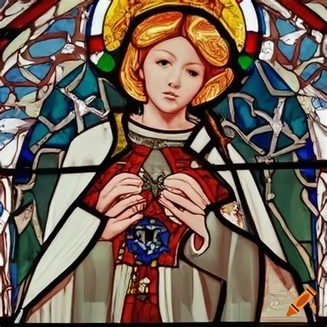 Stained Glass Depiction Of A Saint On Craiyon