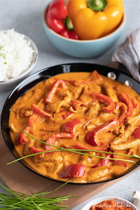 Paprika Putengeschnetzeltes in einer leckeren Rahmsoße Meinestube