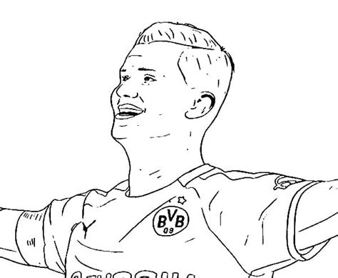 Handsome Erling Haaland Coloring Page Free Printable Coloring Pages