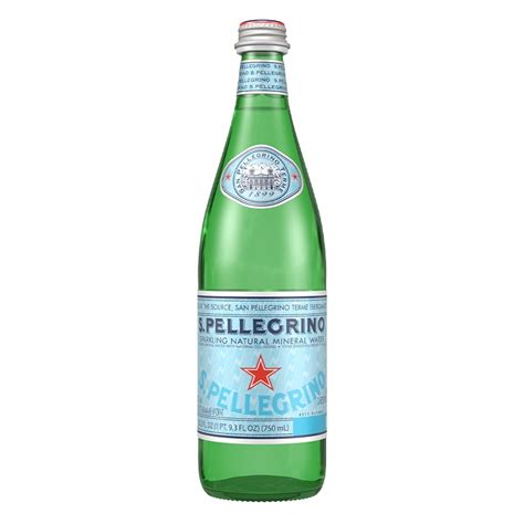 750mL Glass Bottle Sparkling Mineral Water Sanpellegrino