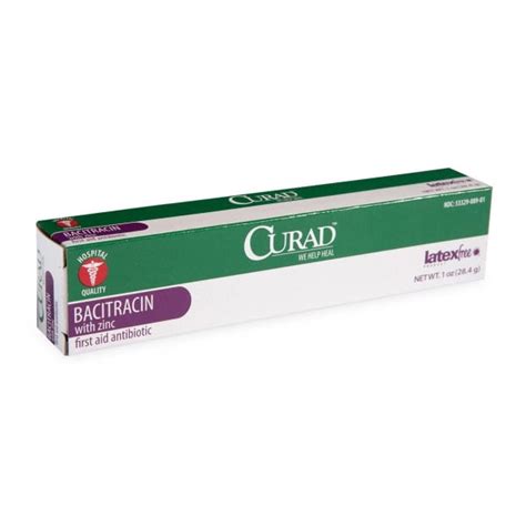 Curad® Bacitracin Ointment With Zinc 1 Oz Tubes Pack Of 12