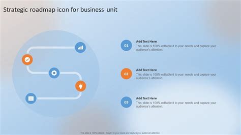 Strategic Roadmap Icon For Business Unit Ppt Slide