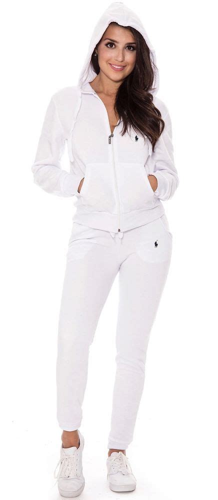 Polo Ralph Lauren Sweat Suit For Women White Top And Bottom Brand New W