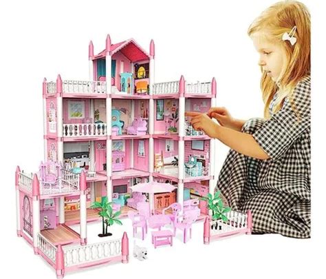 Casa Muñecas Grande Castillo Para Princesas Color Rosa MercadoLibre