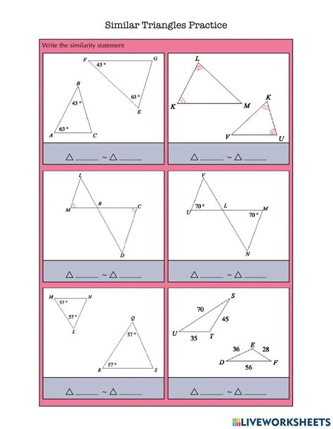 Free similar triangle worksheet, Download Free similar triangle ...