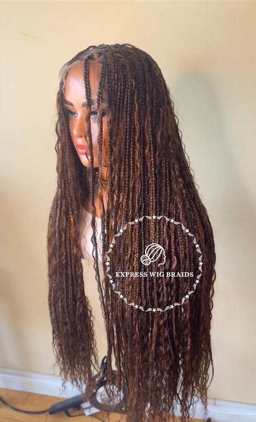 Bohemian Knotless Braids Wig Knotless Full Lace Boho Goddess Braid