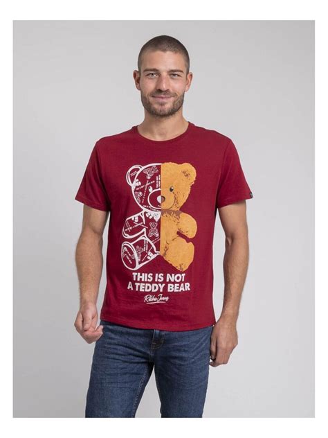 T Shirt Col Rond Pur Coton Jakited Bordeaux Kiabi