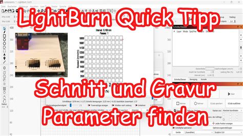 Lightburn Deutsch Quick Tipp Schnittparameter Gravur