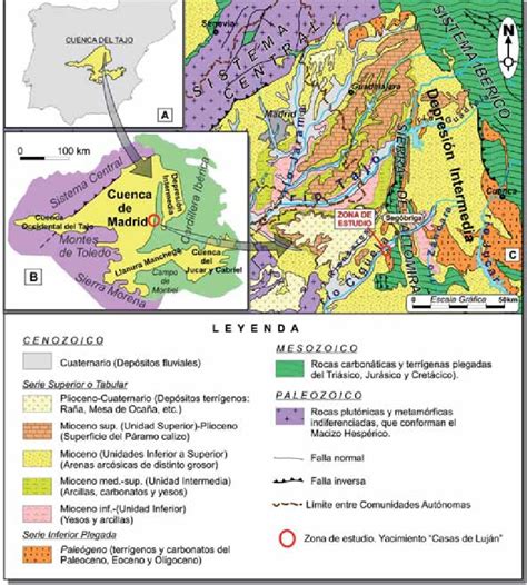 Marco geológico y geomorfológico general para la zona de estudio A