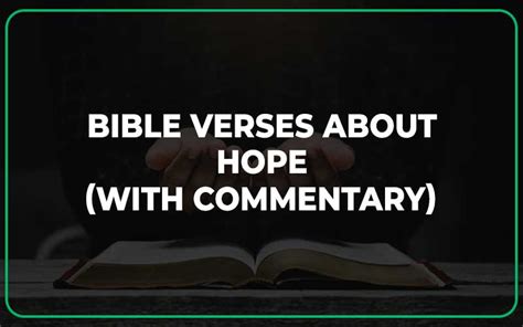 25 Bible Verses About Hope (With Commentary) - Scripture Savvy