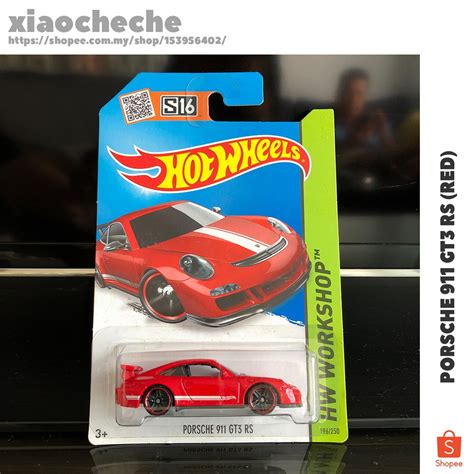 Hot Wheels Porsche Gt Rs Red Shopee Malaysia