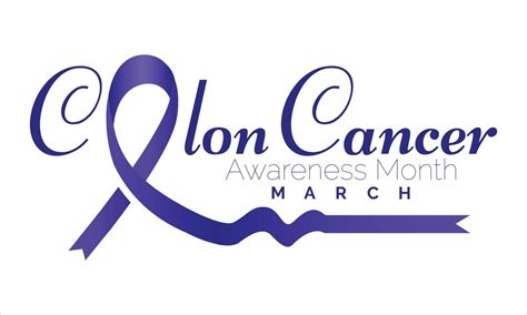 Colon Cancer Awareness Calligraphy Poster Design. March is Cancer ...