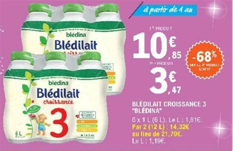 Promo Blédilait croissance 3 chez E Leclerc