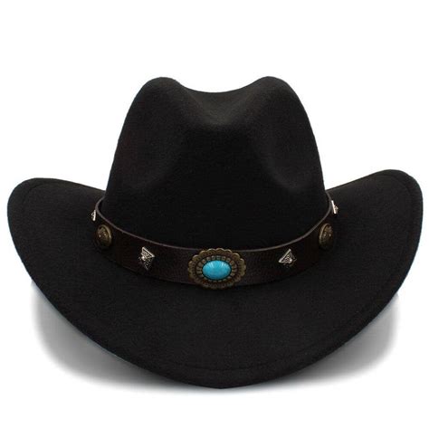 Chapeau De Cowboy Noir Esprit Western