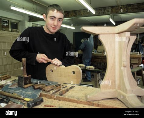 The Mouseman Robert Thompson Workshop Kilburn North Yorkshire Stock Photo - Alamy