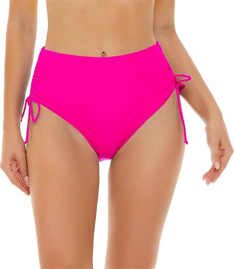 Buy Bellecarrie Women S High Waisted Bikini Bottoms Full Coverage Swimsuit Bathing Suit Bottom