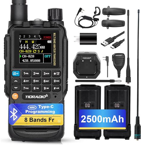 Tidradio Td H3 Ham Radio Handheld Multi Band Two Way Radios With 2500mah Battery