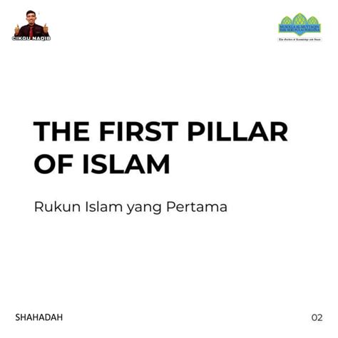 MAKSUD DALAM SOLAT Dua Kalimah Syahadah The Shahadah MEANING IN