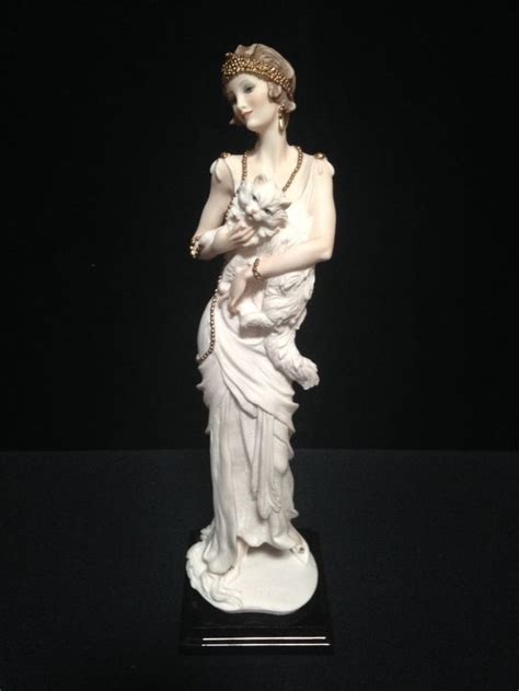 New Giuseppe Armani Figurine Statue Sculpture Lady With Cat Florence Italy Кошки