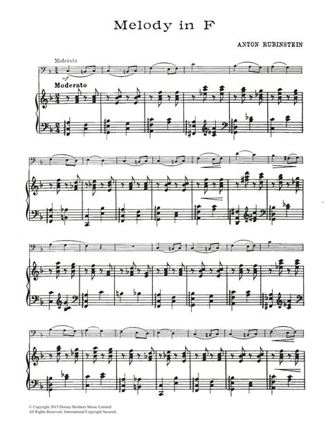 Melody In F By Anton Rubinstein Sheet Music For Cello Solo At Sheet