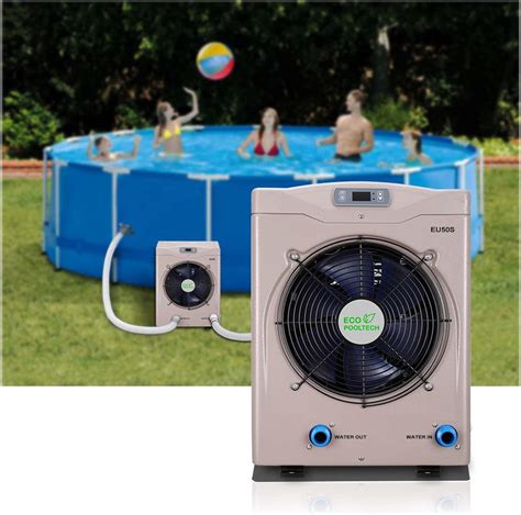 ECOPOOLTECH Pool Heater For Above Ground Pools Pool Heat Pump 12000BTU