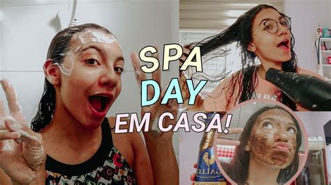 SPA DAY EM CASA PELE E CABELOS HIDRATADOS YouTube