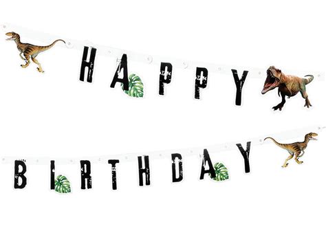 Baner Urodzinowy Happy Birthday T Rex Cm Szt Dobra Cena