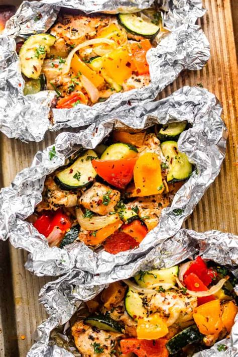 Chicken And Vegetables In Foil Packets Easy Weeknight Recipes