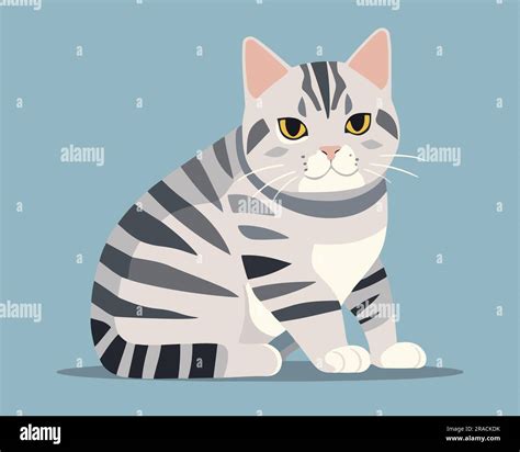 Flat Cat Vector Illustration Stock Vector Image And Art Alamy