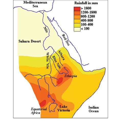 3 The distribution of rainfall in the Nile basin. Source The river Nile ...