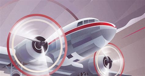 Art-Deco Airplane - Illustration & Poster on Behance