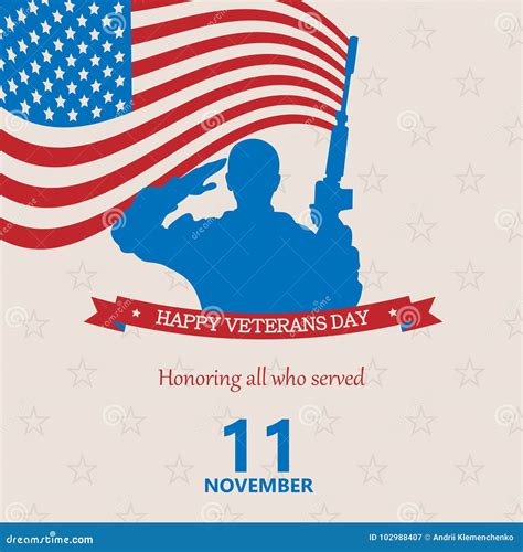 Banner of Happy Veterans Day . Vector Image. Stock Vector - Illustration of army, grungy: 102988407