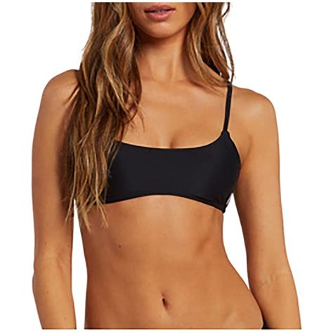 Volcom Simply Solid Scoop Neck Bikini Top Womens Evo