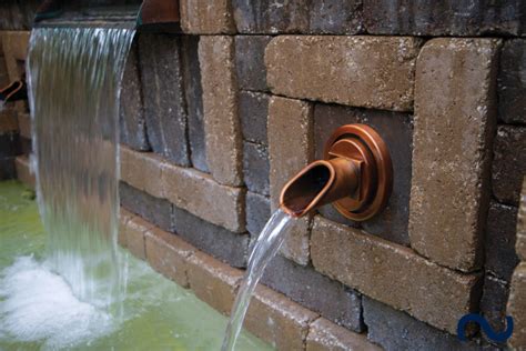 Wasserfall Bauelement Rund Kupfer Gartenbrunnen Wasserbecken Und