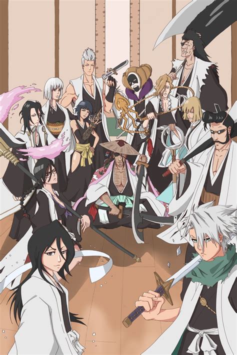 The Gotei 13 Captains Ajwander Anime Bleach Bleach Manga Bleach