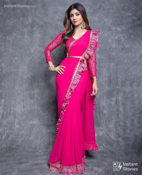 Shilpa Shetty Latest Hot Hd Photos Wallpapers Saree With Belt