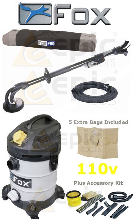 Fox 110v Polegiraffe Drywall Sander Fdw550x Dust Extractorvacuum