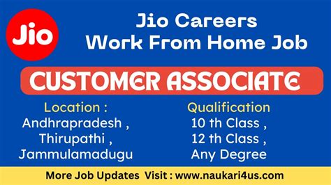 Jio Careers Work From Home Job As A Customer Associate