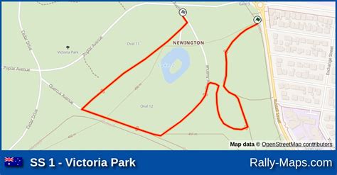 Ss 1 Victoria Park Stage Map Begonia Rally 1979 🌍 Rally