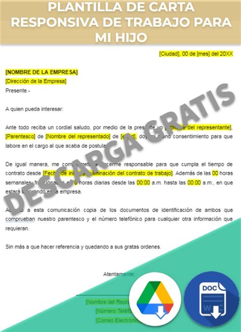 Carta Responsiva Para Trabajar Ejemplos Y Formatos Word PDFSexiz Pix