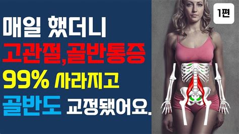 딱 10분만에 고관절통증과 골반통증 99 사라지는 마법같은 운동 1탄 허리와 무릎통증까지 해결되는 운동 골반교정운동