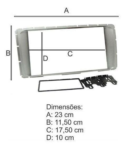 Moldura Fiamon Din Toyota Hilux Srv Prata Moldura