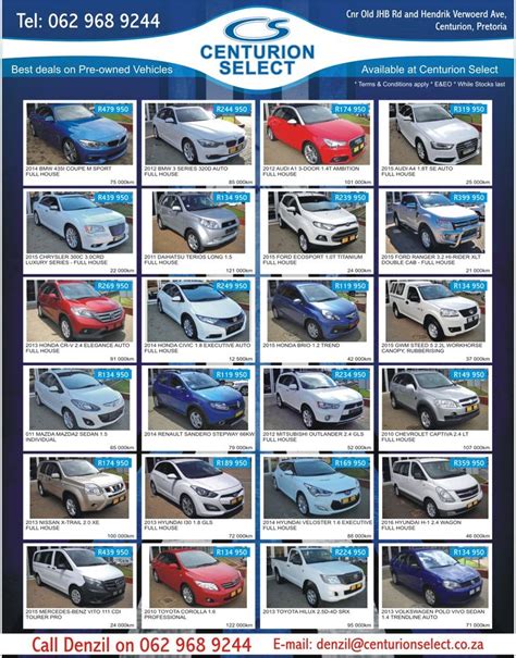 Dont Miss Out At Centurion Select Best Deals On Pre Owned Vehicles Call Us Now For More